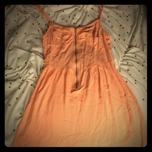 Peach colored dress
